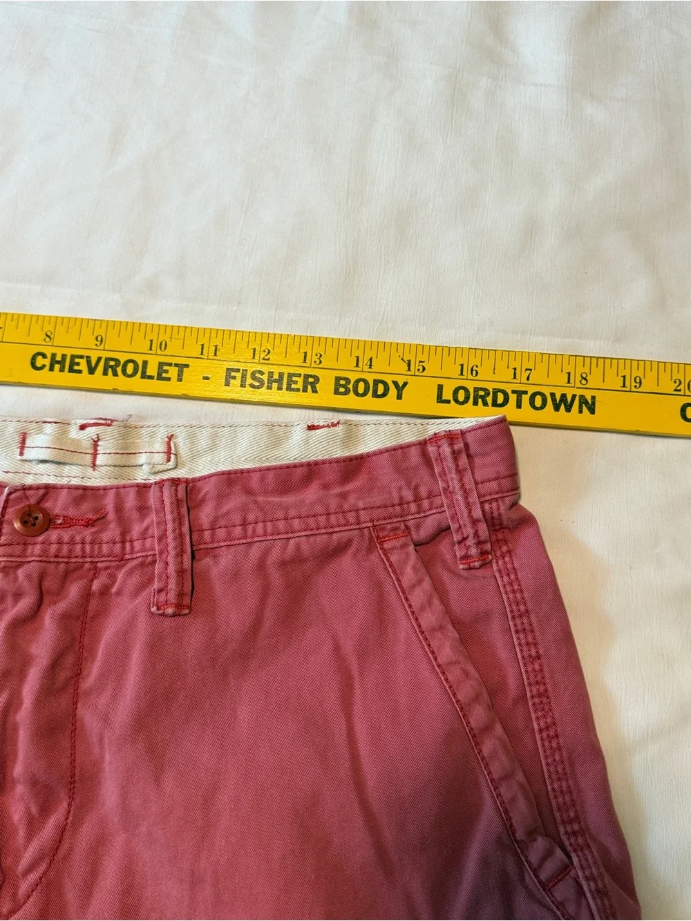 Polo Ralph Lauren Relaxed Fit Pink Chino Shorts Men's 33 Cotton